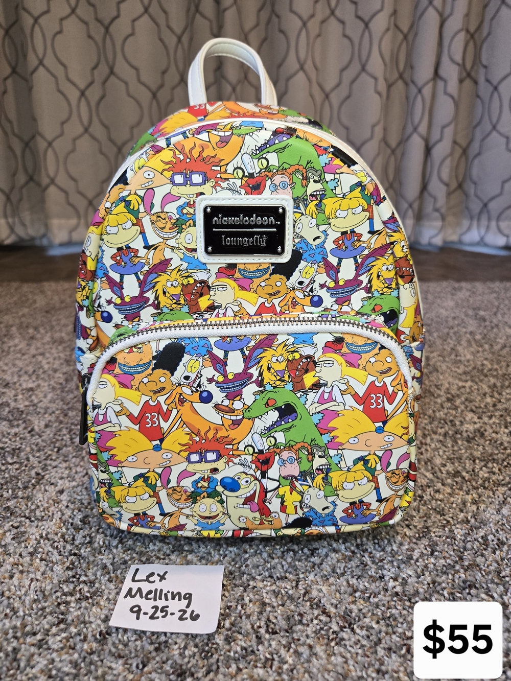 Loungefly Nickelodeon Multicolor Cartoon Print Mini Backpack